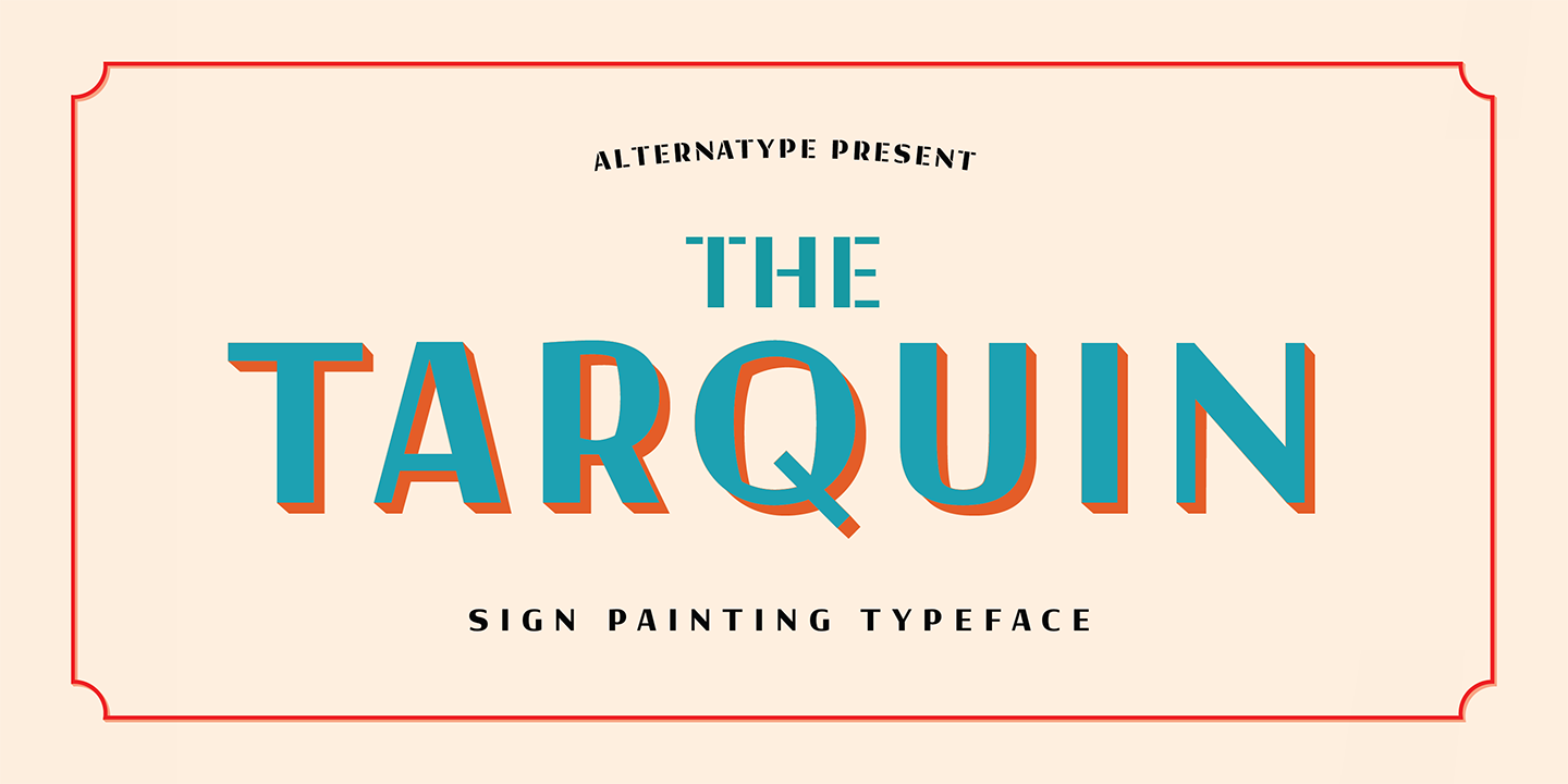 Example font Tarquin AT #3